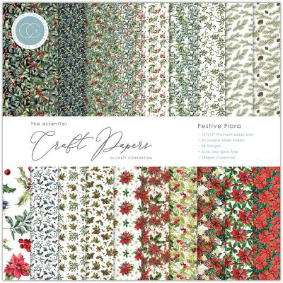 Craft Consortium Designpapier - Festive Flora